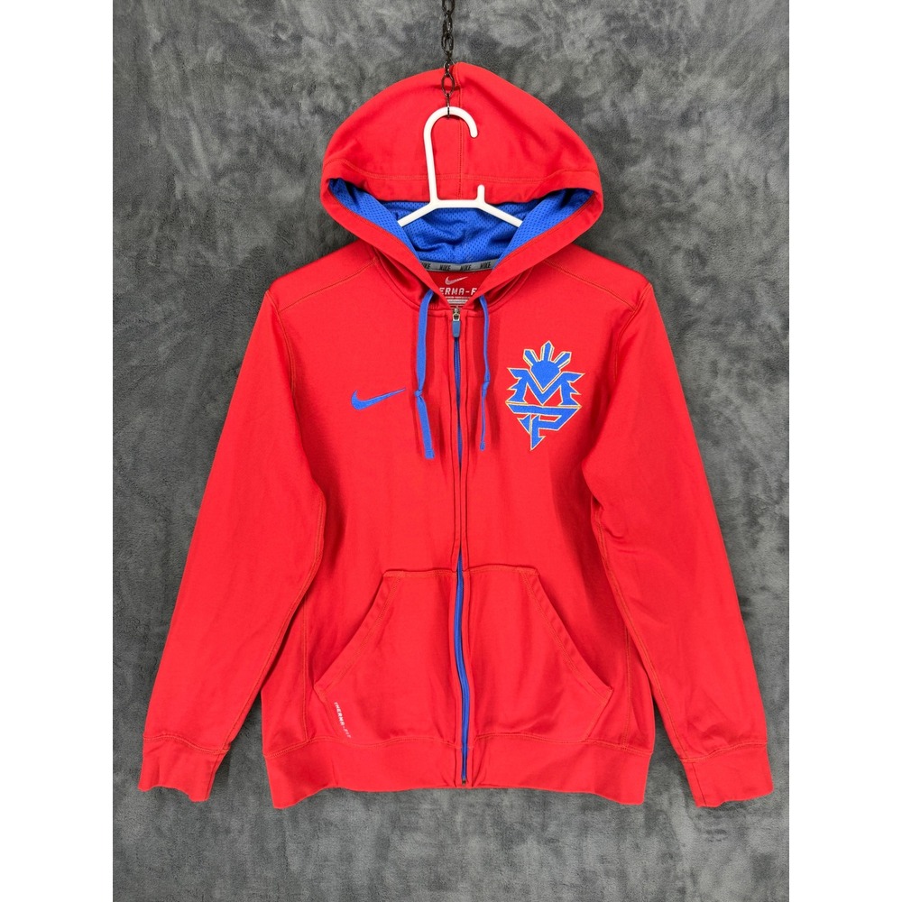Nike Manny Pacquiao MP Full Zip Hoodie Red Therma-FIT Mens Medium 467769-648